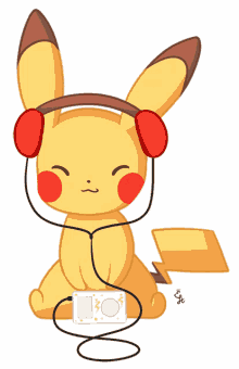music pokemon pikachu smile happy