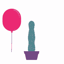 balloon cactus exploding floating desert plant