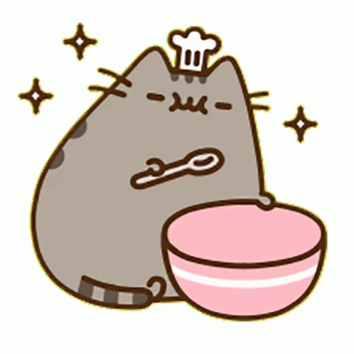 Pusheen Eating Sticker - Pusheen Eating Cat - Discover & Share GIFs