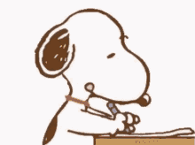 Noted Snoopy GIF - Noted Snoopy Writing GIFs