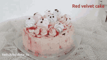 Cake Red Velvet Cake GIF - Cake Red Velvet Cake Dana_tv GIFs