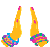 Hands Come Together To Say Namaste Sticker - Diwali Sparkles Mubarak Hands Stickers