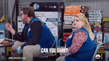 Can You Shhh Justine Sikowicz GIF - Can You Shhh Justine Sikowicz Superstore GIFs