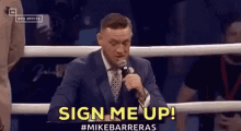 Mike Barreras Connor Mcgregor GIF - Mike Barreras Connor Mcgregor Sign Me Up GIFs