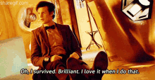 Doctor Who Matt Smith GIF - Doctor Who Matt Smith Oh I Survived GIFs