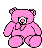 Teddy Pink Sticker - Teddy Pink Cute Stickers
