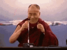 When The Dalai Lama Sees Thru Your Soul GIF - Dalai Lama Laser Eyes GIFs