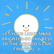 idea bulb let your light shine brighter
