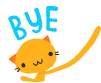 Bye Bye Cat Sticker - Bye Bye Cat Waving Stickers