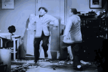 The Three Stooges Moe And Curly Dance GIF - The Three Stooges Moe And Curly Dance Dancing GIFs