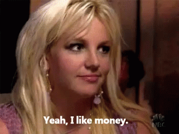 Same Interests GIF - Britney Spears Money I Like Money - Discover &amp; Share  GIFs