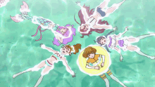 precure tropical rouge precure relaxing swimsuit floating