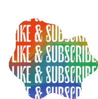 Like And Suscribe Rainbow Sticker - Like And Suscribe Rainbow Pride Stickers