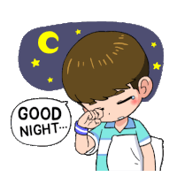 Boy Cute Sticker - Boy Cute Good Night Stickers