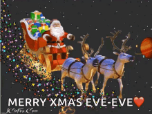 Sleigh Santa Claus GIF - Sleigh Santa Claus Reindeer GIFs