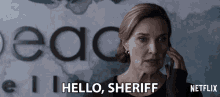 Hello Sheriff Nora Walker GIF - Hello Sheriff Nora Walker Brenda Strong GIFs