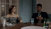 Grin Lily Collins GIF - Grin Lily Collins Emily Cooper GIFs