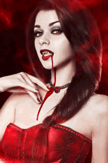 Lady Vampire Blood GIF - Lady Vampire Blood Stare GIFs