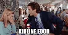 Airline Food American Psycho GIF - Airline Food American Psycho Patrick Bateman GIFs