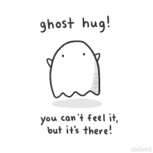 Ghost You Cant Feel It GIF - Ghost You Cant Feel It Hug GIFs