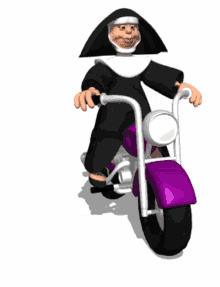 Nun Motorcycle GIF - Nun Motorcycle Bike Ride GIFs