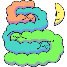 wiggly squiggly cuties worms sleeping bedtime cuddle