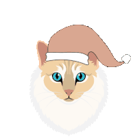 Christmas Cat Christmas Indy Sticker - Christmas Cat Christmas Indy Melinabucher Stickers
