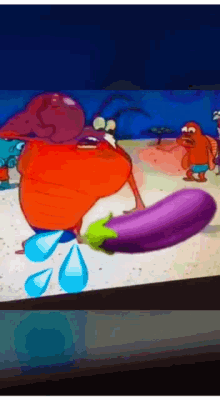 eggplant abuse spongebob meme larry