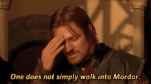 Lord Of The Rings Boromir GIF - Lord Of The Rings Boromir One Does Not GIFs
