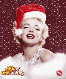 Santa Hat Santa Baby GIF - Santa Hat Santa Baby Marilyn Monroe GIFs