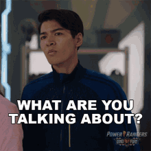 What Are You Talking About Dino Fury Blue Ranger GIF - What Are You Talking About Dino Fury Blue Ranger Ollie Akana GIFs