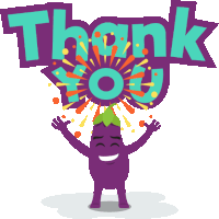 Thank You Eggplant Life Sticker - Thank You Eggplant Life Joypixels Stickers