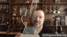 Ricky Gervais The Finger Awards GIF - Ricky Gervais The Finger Awards Finger Awards GIFs