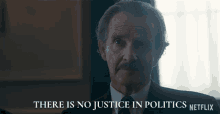 there is no justice in politics harold macmillan anton lesser the crown no justice