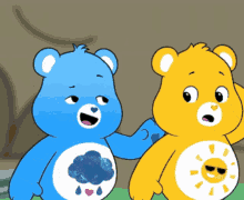 Care Bears Grumpy Bear GIF - Care Bears Grumpy Bear Funshine Bear GIFs