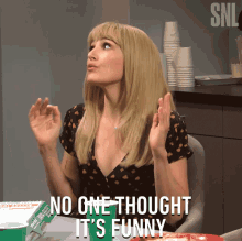no one thought its funny saturday night live we didnt laugh it wasnt funny chloe fineman