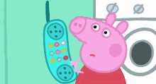 Peppa Pig Hangs Up On You GIF - Peppa Pig Hang Up Phonecall GIFs