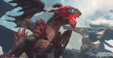 Defeated Dragon Granblue Fantasy Relink GIF - Defeated Dragon Granblue Fantasy Relink Screaming GIFs