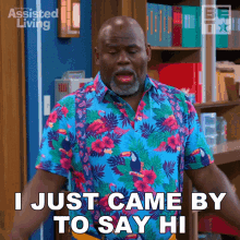 I Just Came By To Say Hi Mr Brown GIF - I Just Came By To Say Hi Mr Brown Assisted Living GIFs