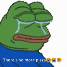 Pepe Needs More Pizza GIF - Pepe Needs More Pizza Sad GIFs