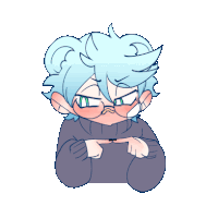 Blue Hair Mad Sticker - Blue Hair Mad Lad Stickers