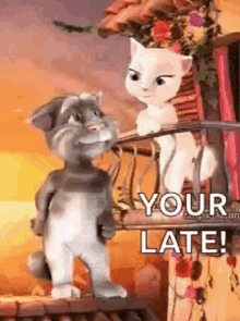 Youre Late Dating GIF - Youre Late Dating Cats GIFs