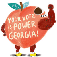 Your Vote Is Power Georgia Ga Sticker - Your Vote Is Power Georgia Georgia Ga Stickers