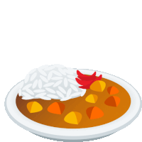 Curry Rice Food Sticker - Curry Rice Food Joypixels Stickers