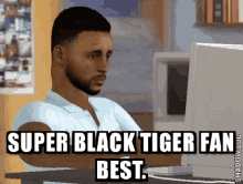 Super Black Tiger Fan Thumbs Up GIF - Super Black Tiger Fan Thumbs Up GIFs