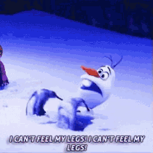 i cant feel my legs cold frozen olaf