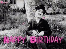Happy Birthday Wishes Charlie Chaplin GIF - Happy Birthday Wishes Wishes Birthday GIFs