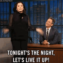 Seth Meyers Tonights The Night GIF - Seth Meyers Tonights The Night Lets Live It Up GIFs
