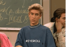 Saved By The Bell Zack Eyeroll GIF - Eye Roll Nope Classroom GIFs