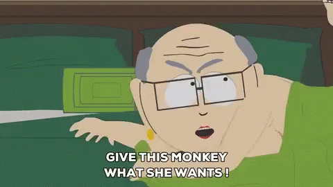 The perfect Monkey Desire Mr Garrison Animated GIF for your conversation. 
